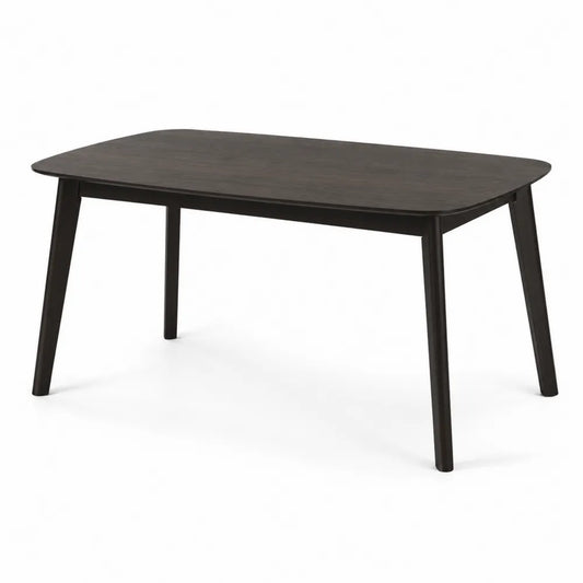 Tavolo da pranzo in legno massello marrone scuro 150x90 cm